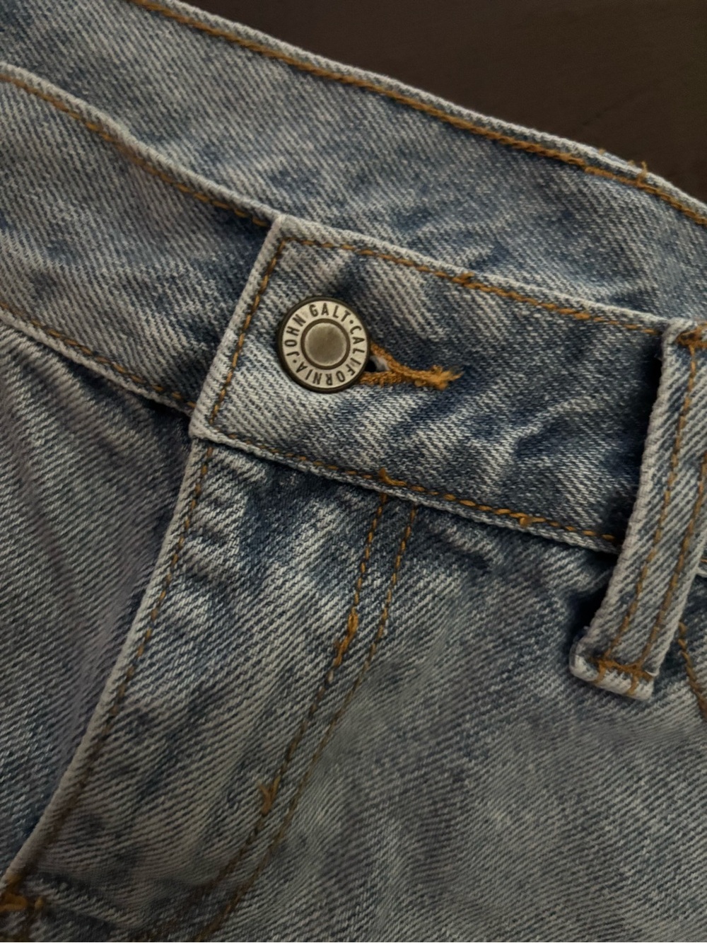 J. Galt Denim Mini Skirt Low Rise Size S Blue